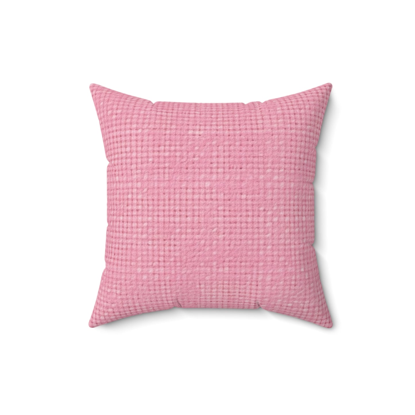 Pastel Rose Pink: Denim-Inspired, Refreshing Fabric Design - Spun Polyester Square Pillow