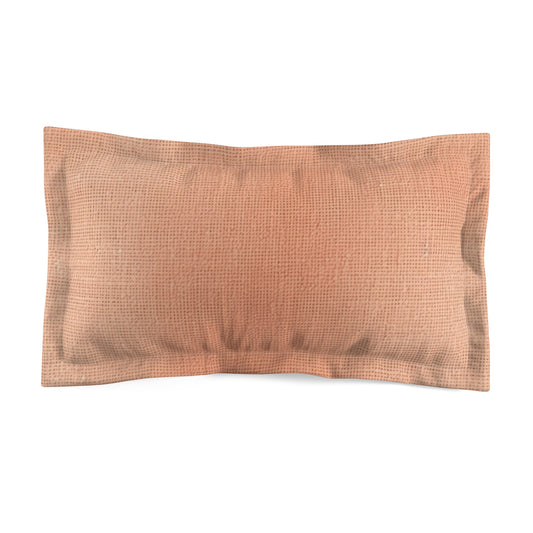 Soft Pink-Orange Peach: Denim-Inspired, Lush Fabric - Microfiber Pillow Sham