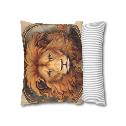 Astrological Leo Sign Vibrant Celestial Cosmic Zodiac - Spun Polyester Square Pillow Case