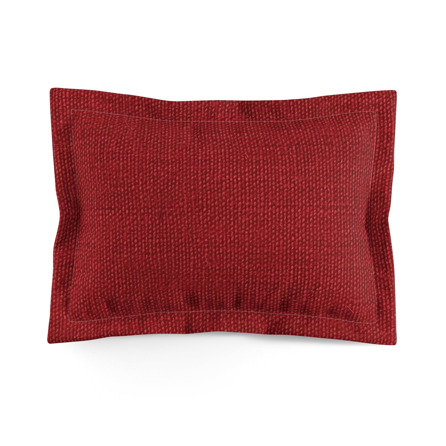 Bold Ruby Red: Denim-Inspired, Passionate Fabric Style - Microfiber Pillow Sham