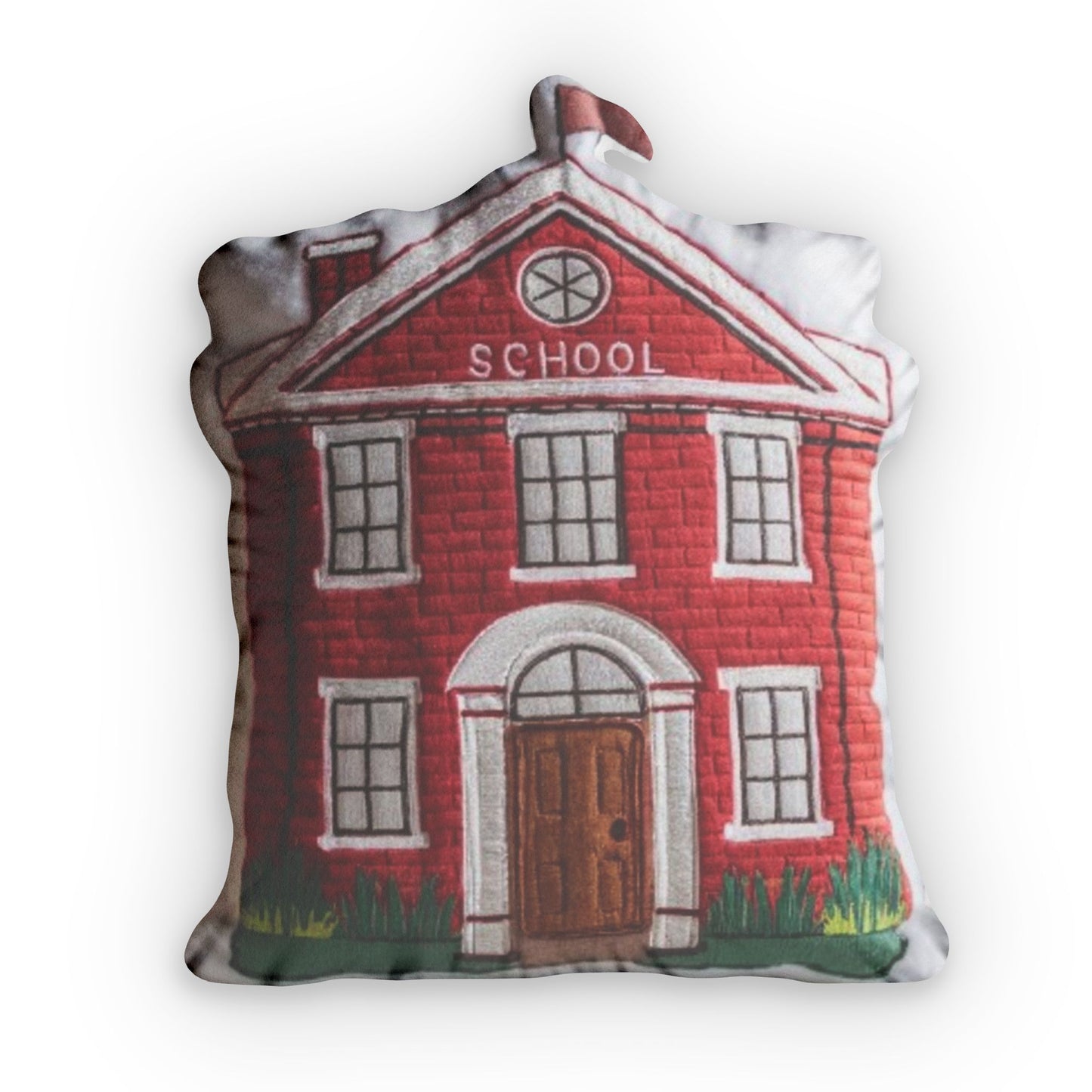 School Classroom House, Stuffed Plush, Shaped Pillow