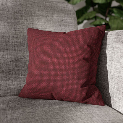 Seamless Texture - Maroon/Burgundy Denim-Inspired Fabric - Spun Polyester Square Pillow Case