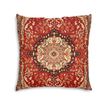 Tufted Floor Pillow Oriental-Inspired Polyester & Stitching Double-Sided Print