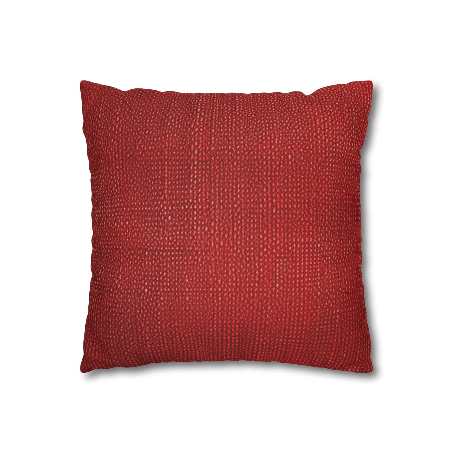 Juicy Red Berry Blast: Denim Fabric Inspired Design - Spun Polyester Square Pillow Case