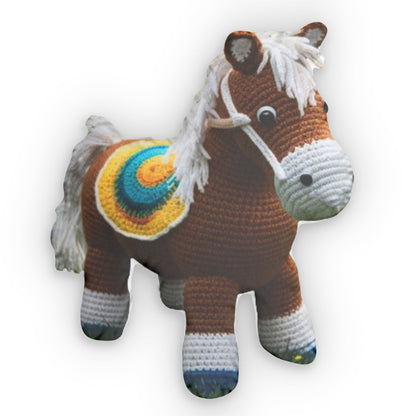 Stallion Horse Crochet Plush - Shaped Pillow