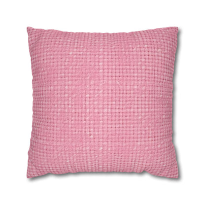 Pastel Rose Pink: Denim-Inspired, Refreshing Fabric Design - Spun Polyester Square Pillow Case