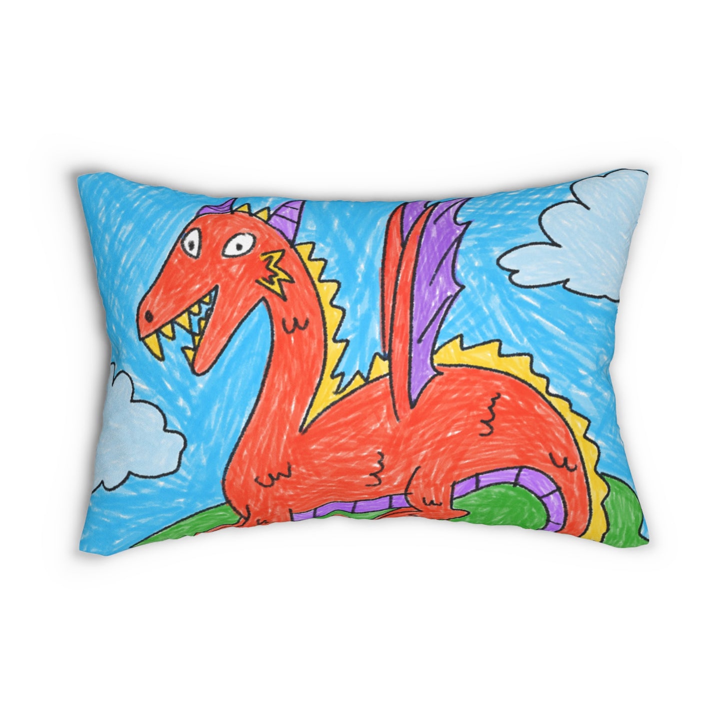 Fierce Dragon Medieval Spun Polyester Lumbar Pillow