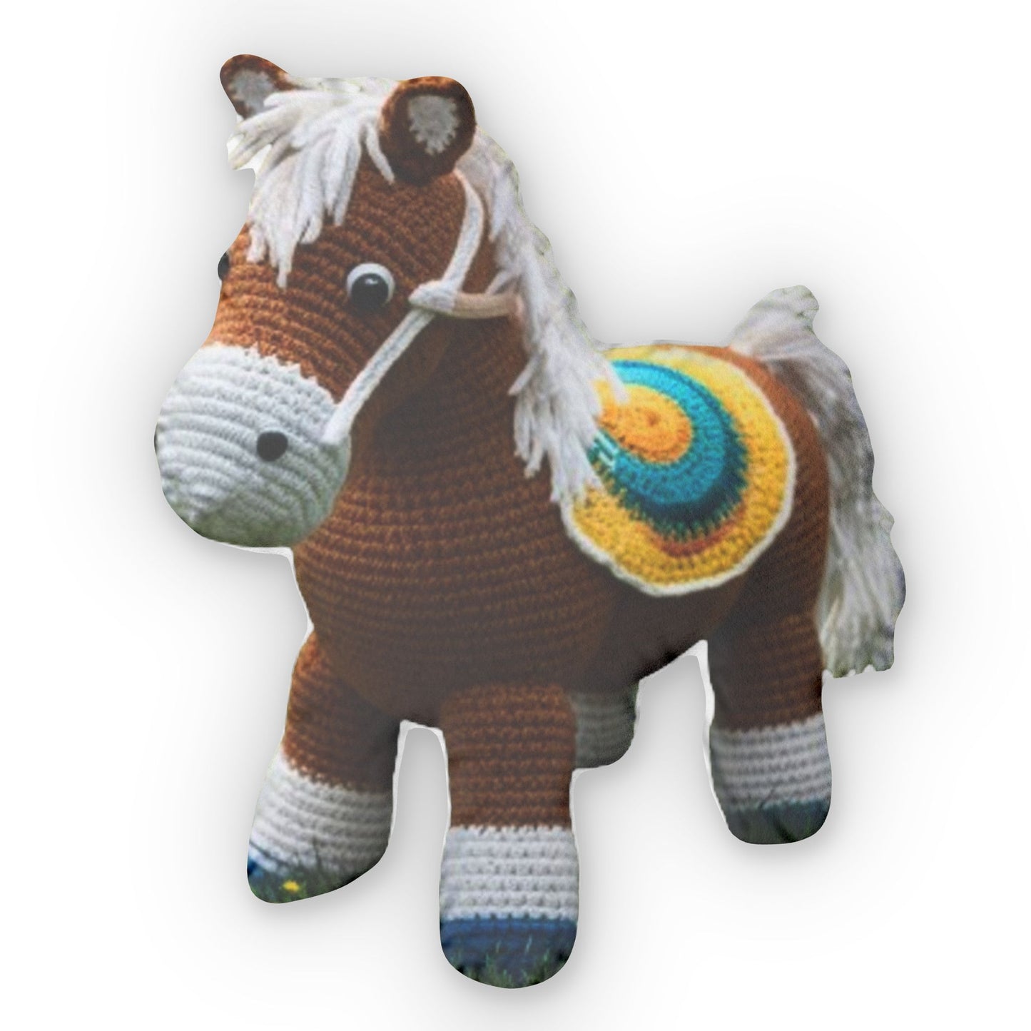 Stallion Horse Crochet Plush - Shaped Pillow