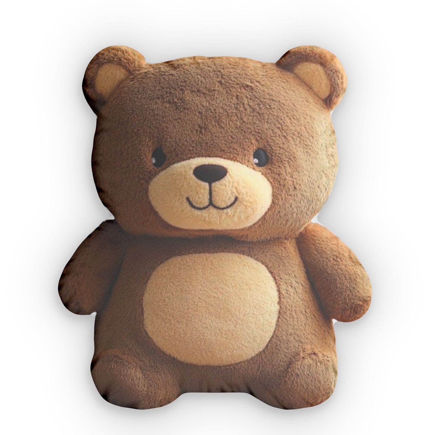 Brown Bear Plush, Stuffed Animal, Shaped Pillow