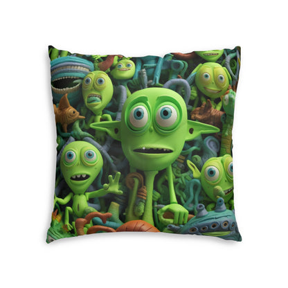 Toy Alien Story Space Character Galactic UFO Anime Cartoon - Tufted Floor Pillow, Square