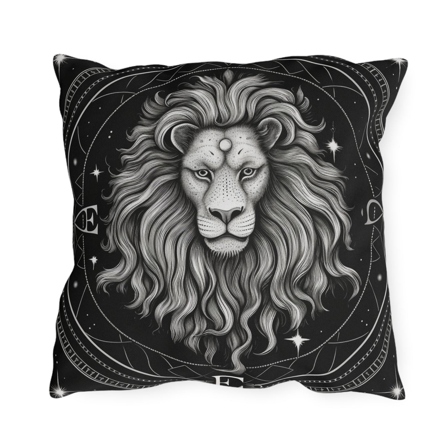 Leo Zodiac UV-Resistant Outdoor Pillow, Water-Resistant, Spun Polyester