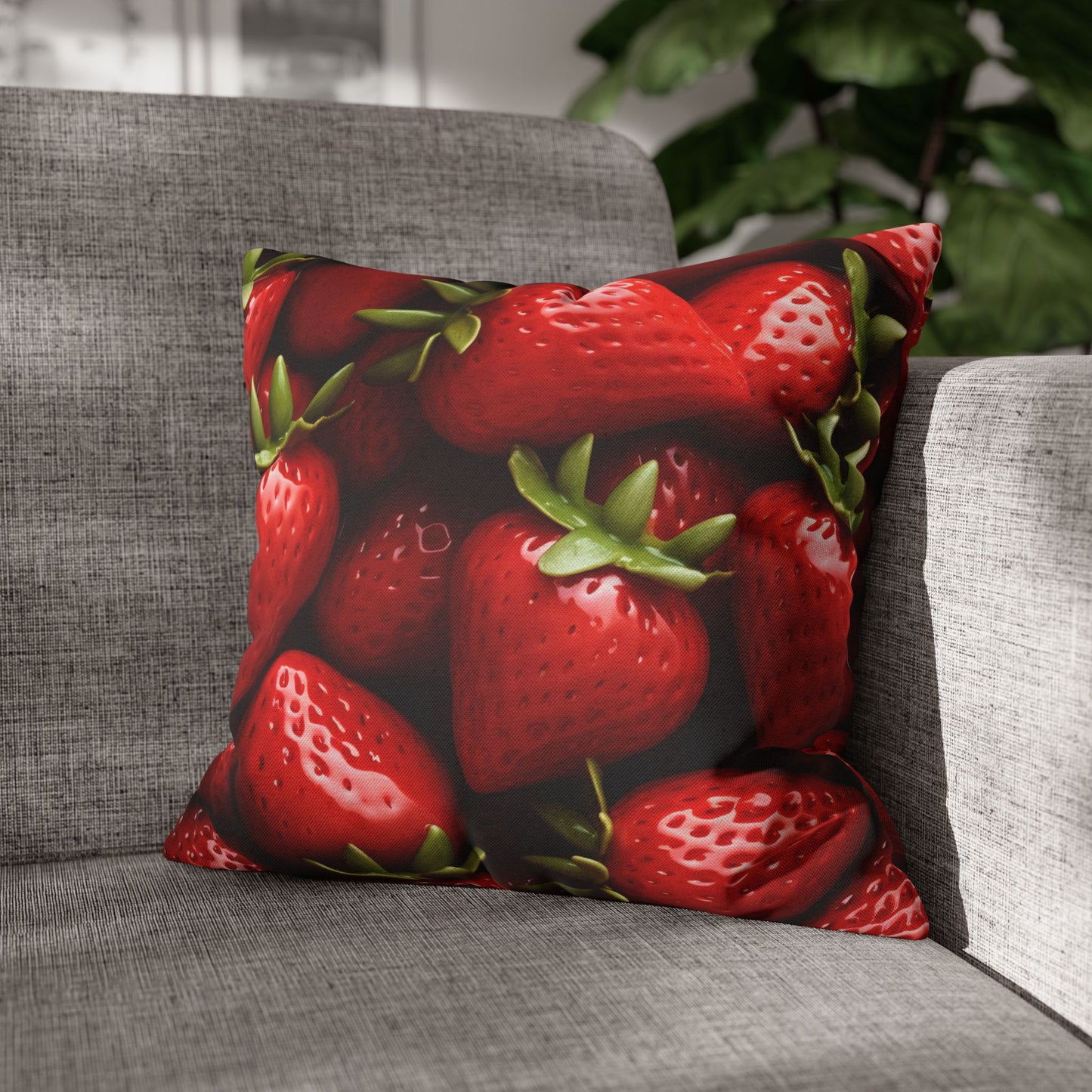 Strawberry Patch Picks: Home Decor and Gifts for the Ultimate Berry Fan - Spun Polyester Square Pillow Case