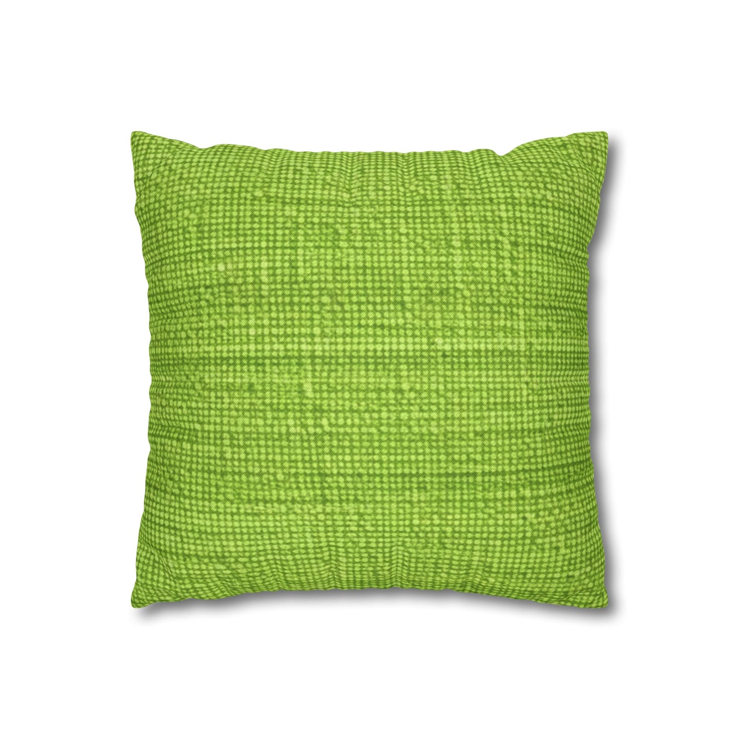 Lush Grass Neon Green: Denim-Inspired, Springtime Fabric Style - Spun Polyester Square Pillow Case