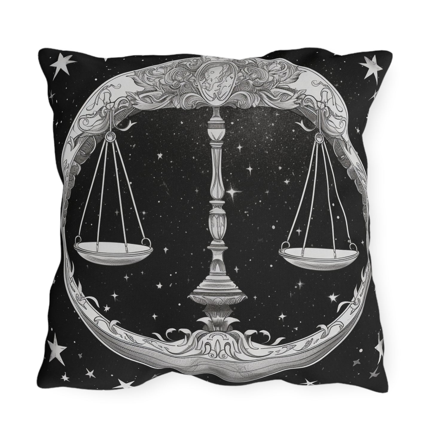 Libra Zodiac UV-Resistant Outdoor Pillow, Water-Resistant, Spun Polyester