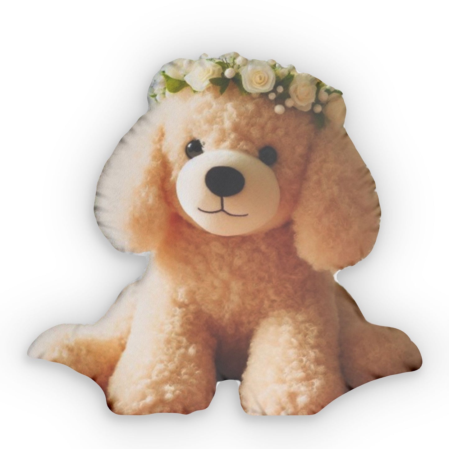 Princess Poodle Dog Stuffed Animal Plush Shaped Pillow