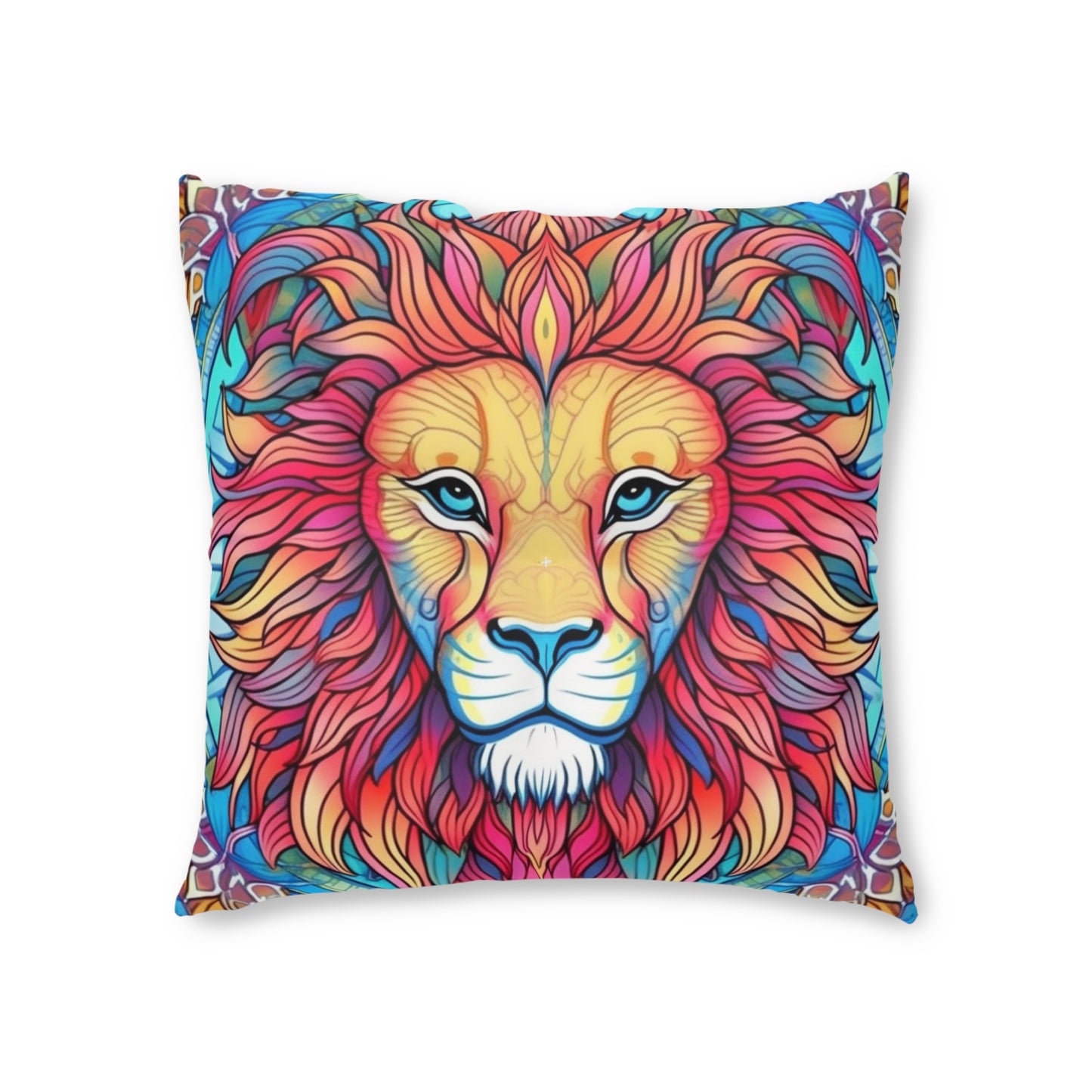 Astrological Leo - Cosmic Zodiac Constellation, Lion Symbol Art - Tufted Floor Pillow, Square