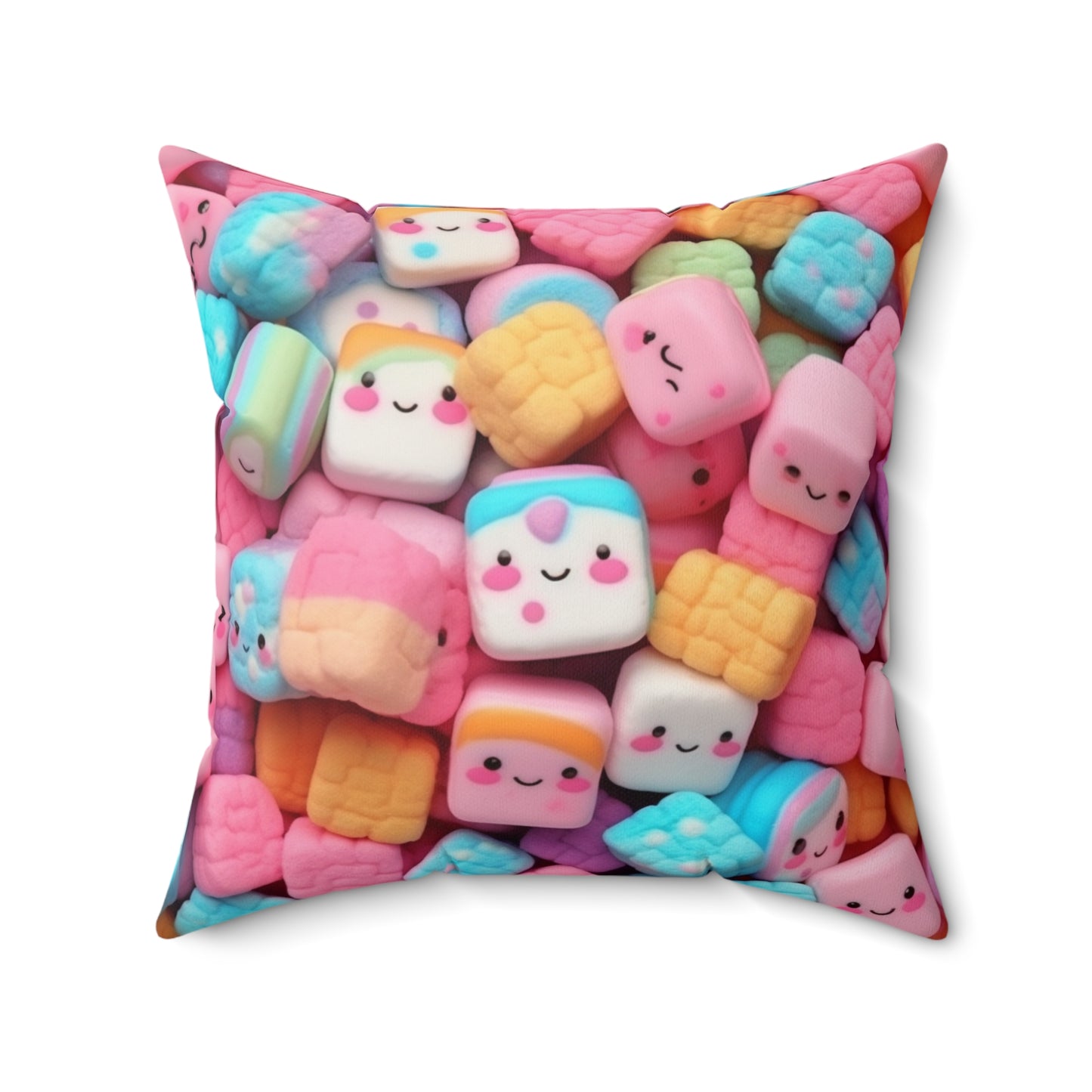 Kawaii Anime Sweets: Adorable Japanese Candy Magic - Spun Polyester Square Pillow