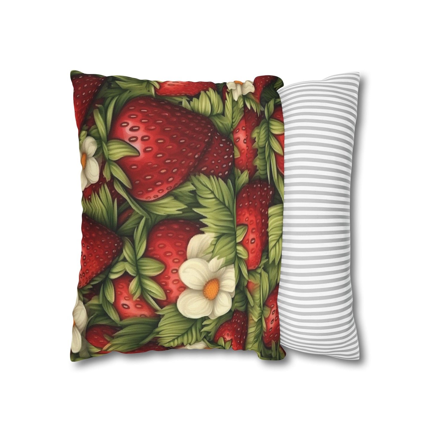 Strawberry Euphoria: The Ultimate Guide to Celebrating Life's Sweetest BerrySpun Polyester Square Pillow Case