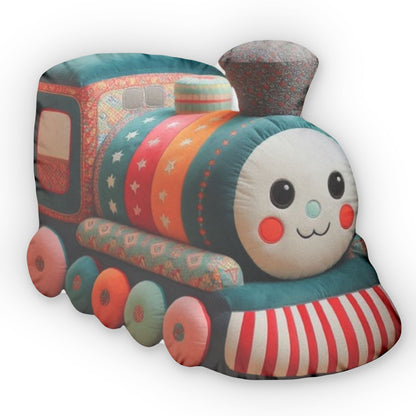 Train Engine Character Plush, Kid Gift, Shaped Pillow