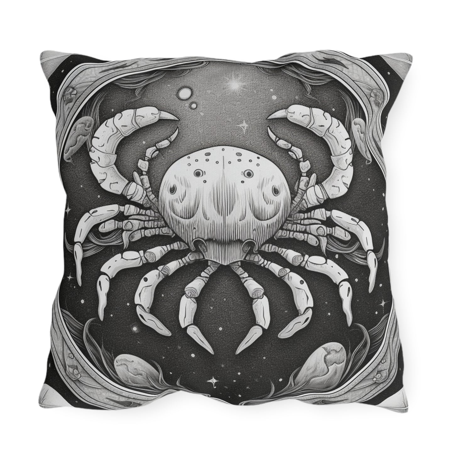 Cancer Zodiac UV-Resistant Outdoor Pillow, Water-Resistant, Spun Polyester