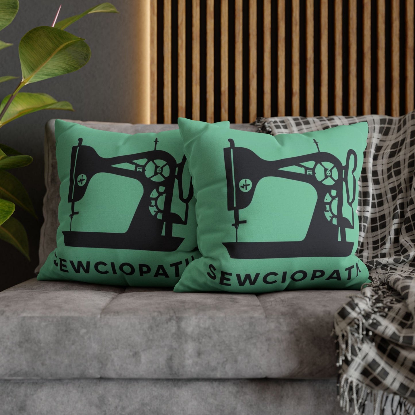 Sewing Sociopath Machine - Spun Polyester Square Pillow Case