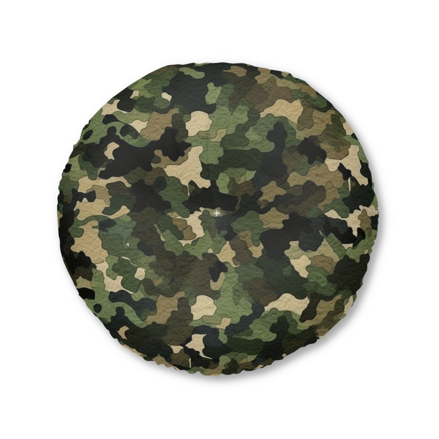 Classic Camo | Camouflage Wrap | Traditional Camo - Tufted Floor Pillow, Round