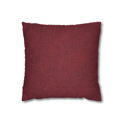 Seamless Texture - Maroon/Burgundy Denim-Inspired Fabric - Spun Polyester Square Pillow Case