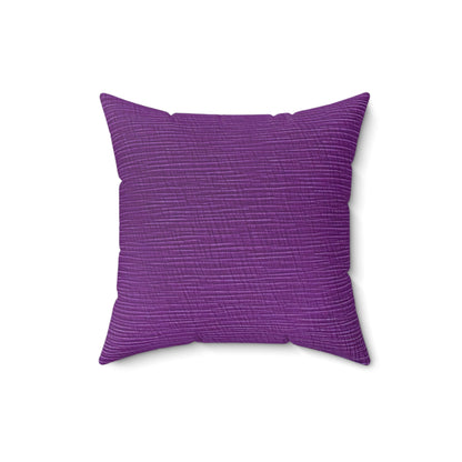 Violet/Plum/Purple: Denim-Inspired Luxurious Fabric - Spun Polyester Square Pillow