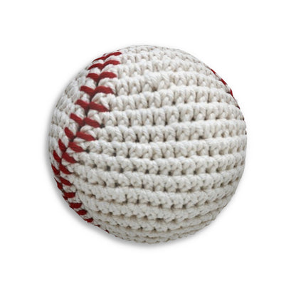 Home Baseball Shaped Hooked Pillow - Assembled and Shipped From USA - Tufted Floor Pillow, Round