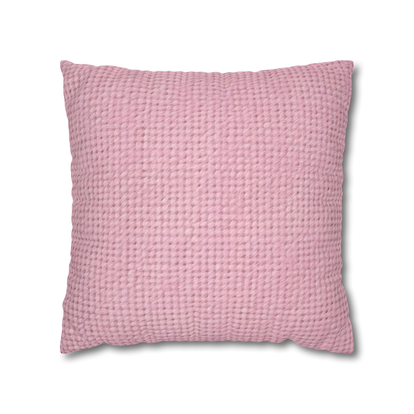 Blushing Garment Dye Pink: Denim-Inspired, Soft-Toned Fabric - Spun Polyester Square Pillow Case