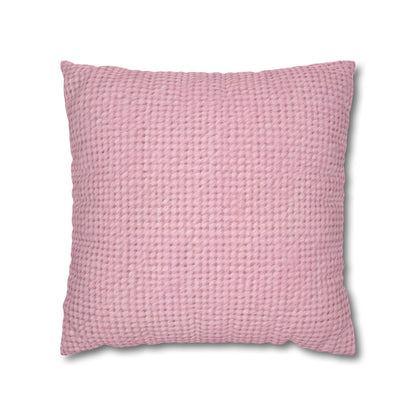 Blushing Garment Dye Pink: Denim-Inspired, Soft-Toned Fabric - Spun Polyester Square Pillow Case