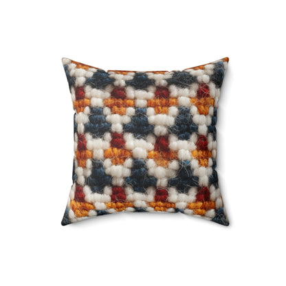 Artisan Weaves: Boucle Elegance - Spun Polyester Square Pillow