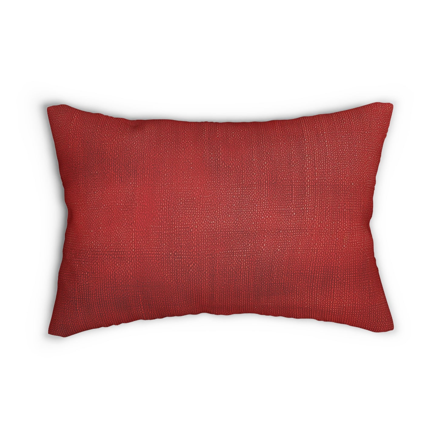 Juicy Red Berry Blast: Denim Fabric Inspired Design - Spun Polyester Lumbar Pillow