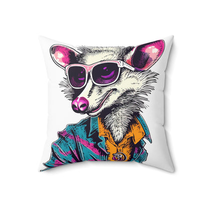 Opossum Artist Fashion Style Spun Polyester Square Pillow