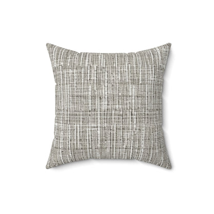 Silver Grey: Denim-Inspired, Contemporary Fabric Design - Spun Polyester Square Pillow