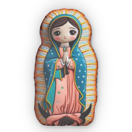 Lady of Guadalupe Doll, Mary Doll, Blessed Mother, Catholic Toy, Catholic Doll, Baptism Gift, Mary on the Mantle - Shaped Pillow