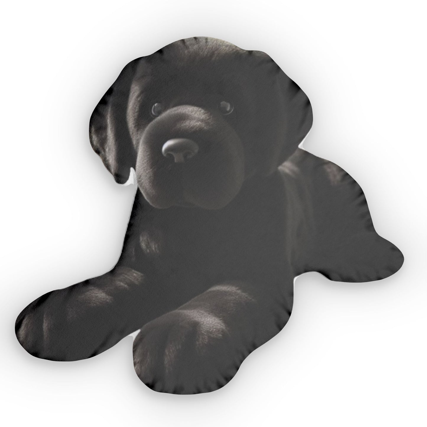 Black Labrador Dog, Black Lab Puppy, Stuffed Animal Plush Shaped Pillow