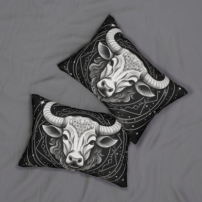 Taurus Zodiac Design, Spun-Polyester Lumbar Pillow, Double-Sided Print