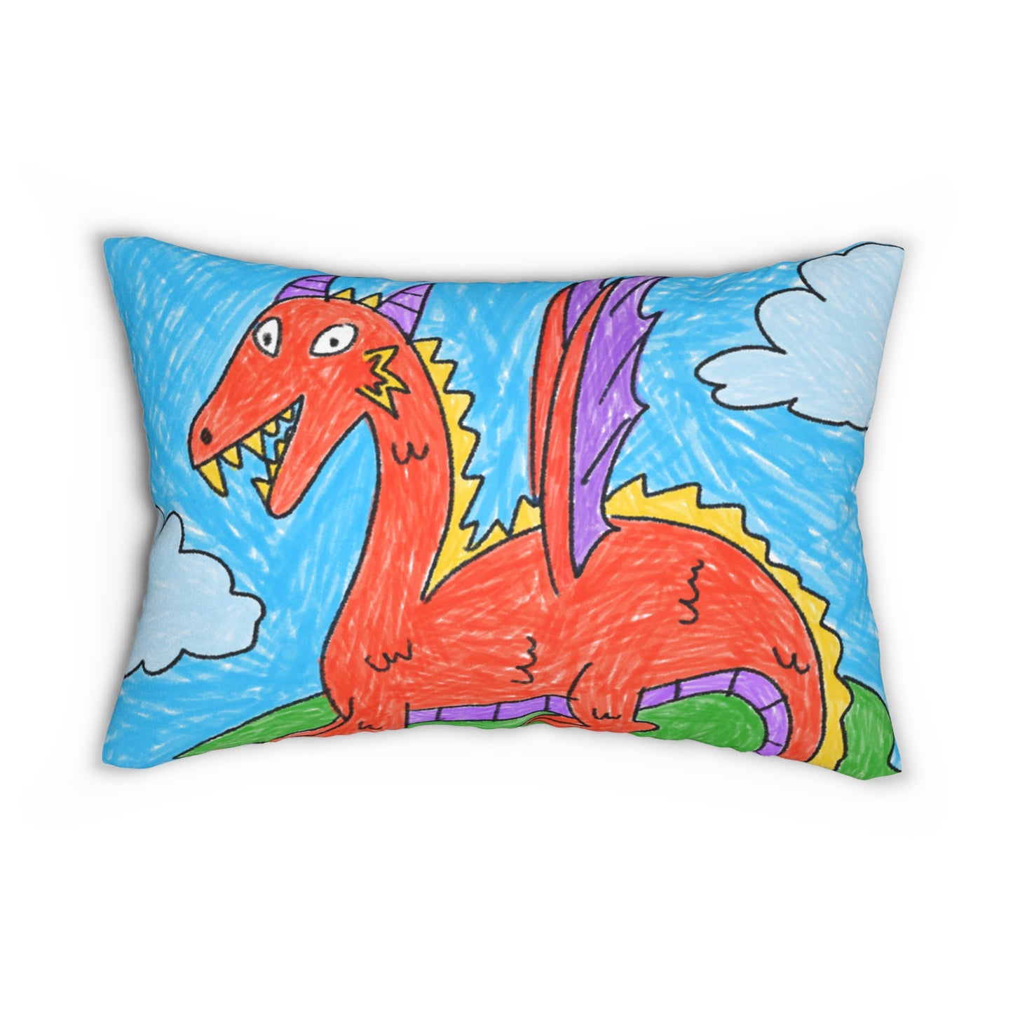 Fierce Dragon Medieval Spun Polyester Lumbar Pillow