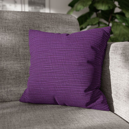 Violet/Plum/Purple: Denim-Inspired Luxurious Fabric - Spun Polyester Square Pillow Case