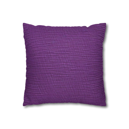 Violet/Plum/Purple: Denim-Inspired Luxurious Fabric - Spun Polyester Square Pillow Case