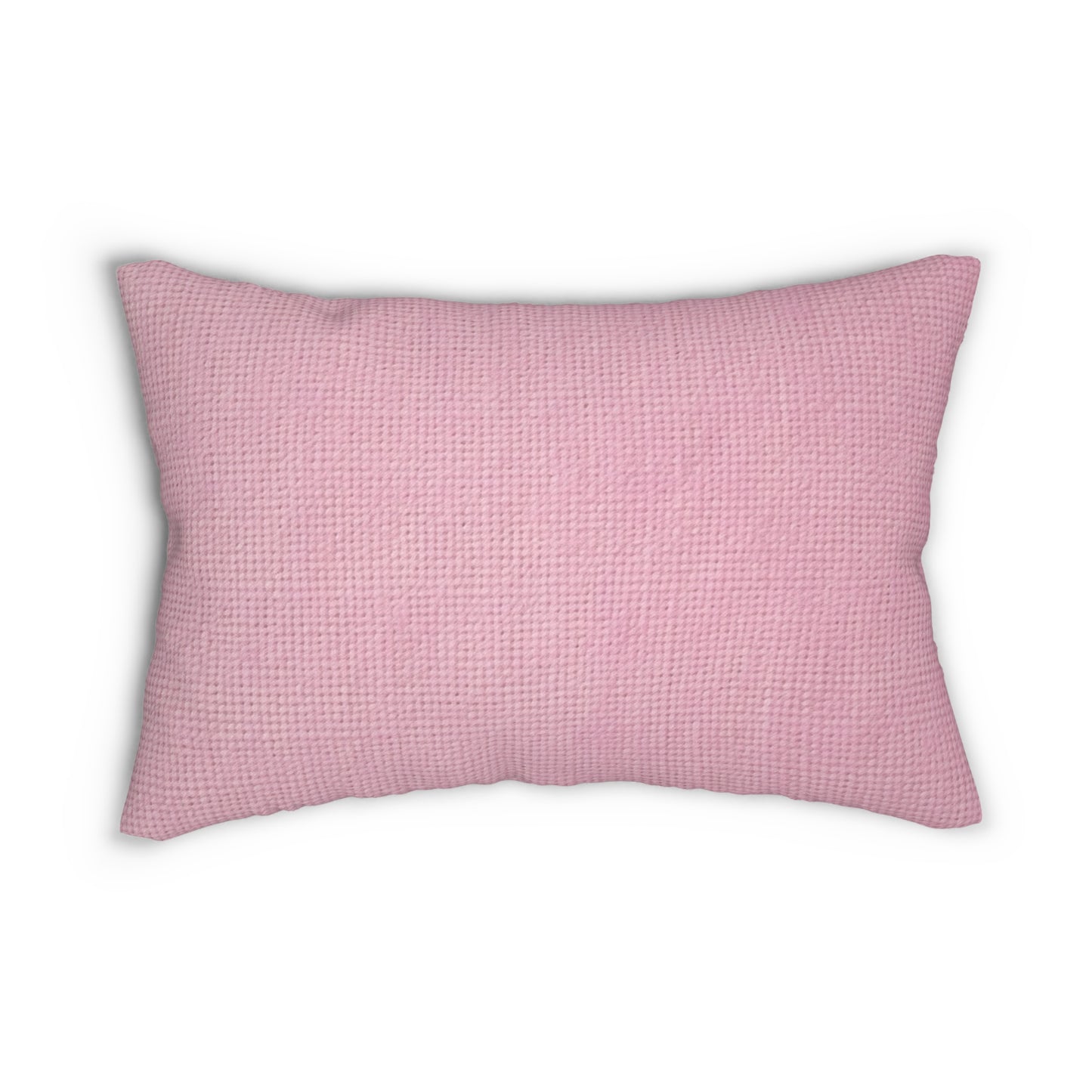 Blushing Garment Dye Pink: Denim-Inspired, Soft-Toned Fabric - Spun Polyester Lumbar Pillow