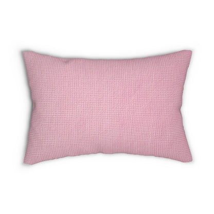 Blushing Garment Dye Pink: Denim-Inspired, Soft-Toned Fabric - Spun Polyester Lumbar Pillow