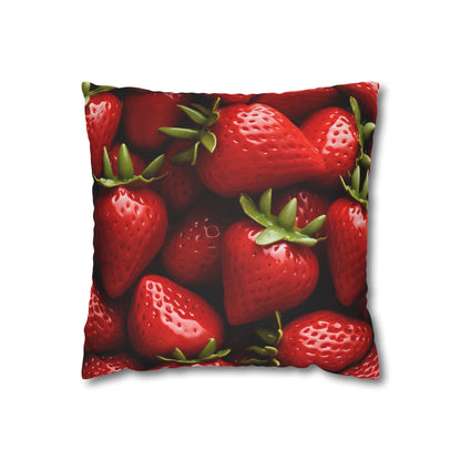 Strawberry Patch Picks: Home Decor and Gifts for the Ultimate Berry Fan - Spun Polyester Square Pillow Case