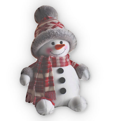 Snowman Plush Christmas Shaped Pillow