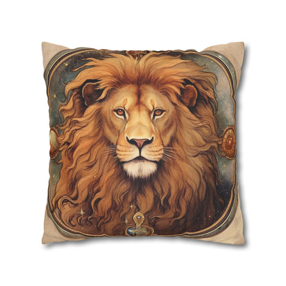 Astrological Leo Sign Vibrant Celestial Cosmic Zodiac - Spun Polyester Square Pillow Case