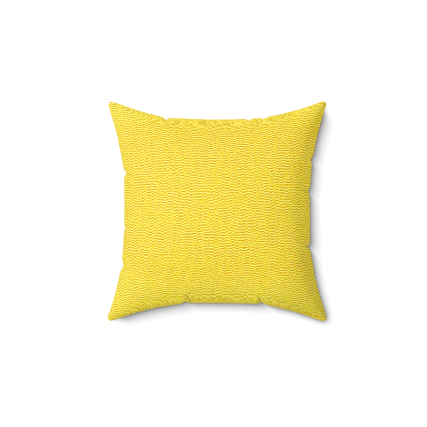 Sunshine Yellow Lemon: Denim-Inspired, Cheerful Fabric - Spun Polyester Square Pillow