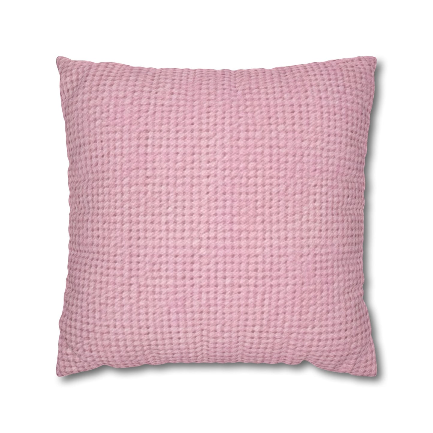 Blushing Garment Dye Pink: Denim-Inspired, Soft-Toned Fabric - Spun Polyester Square Pillow Case