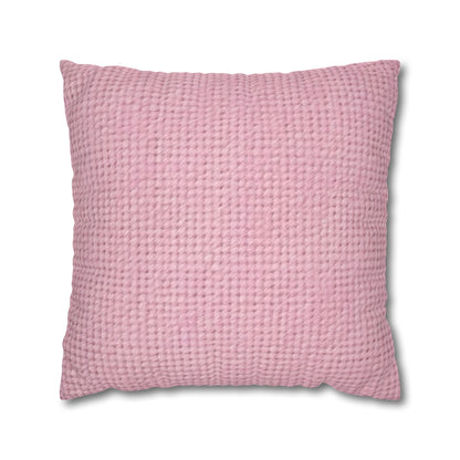 Blushing Garment Dye Pink: Denim-Inspired, Soft-Toned Fabric - Spun Polyester Square Pillow Case