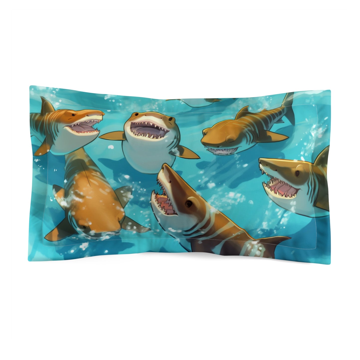 Tiger Shark: Ocean Marine Wildlife - Underwater - Microfiber Pillow Sham